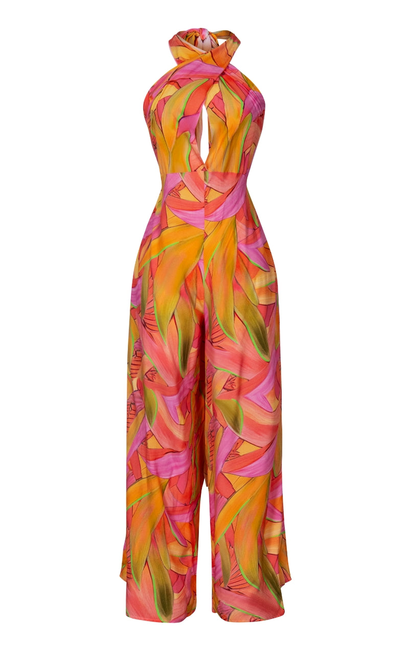 20% OFF - Tropi Halter Jumpsuit