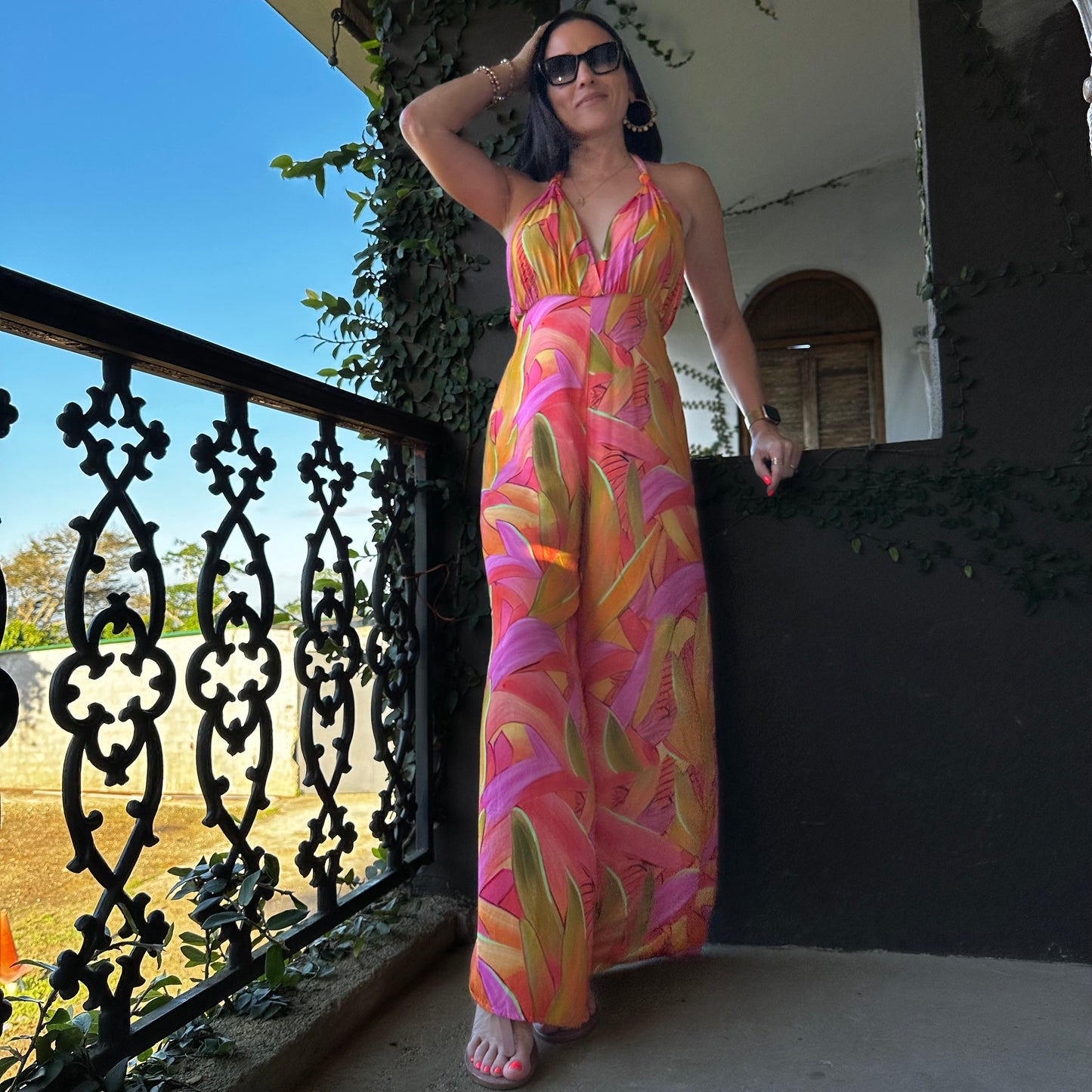 20% OFF - Tropi Halter Jumpsuit
