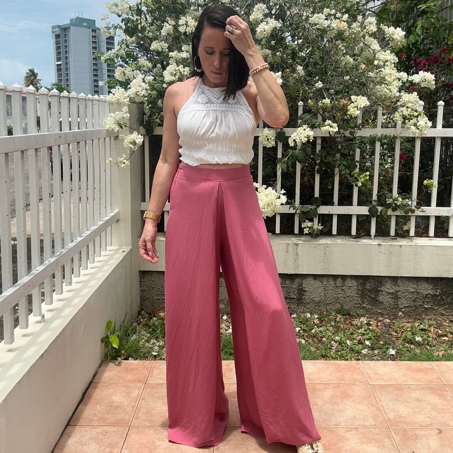 Rosy Coral Long Pants