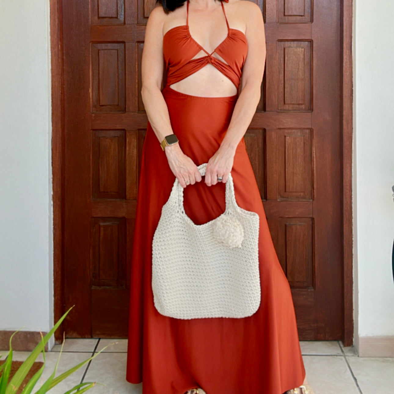 Coral Long Dress