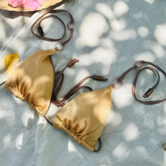 Golden Mocha Bikini Top